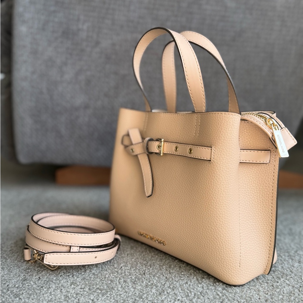 Michael Kors Emilia Triple Compartment Small Shoulder Bag, Powder Blush